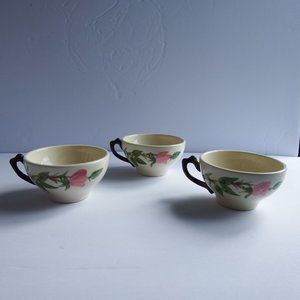 Vtg Franciscan Desert Rose 3 Cups